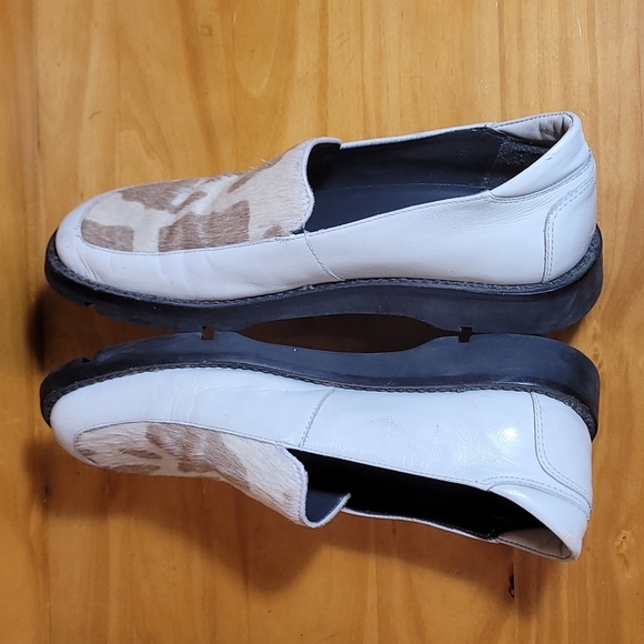 Kenneth Cole Leather & Hair Slip On Loafers - Picture 8 of 12